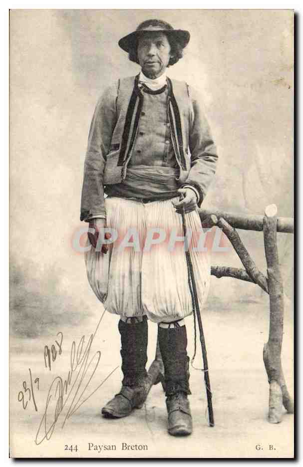 CPA Folklore Paysan Breton 