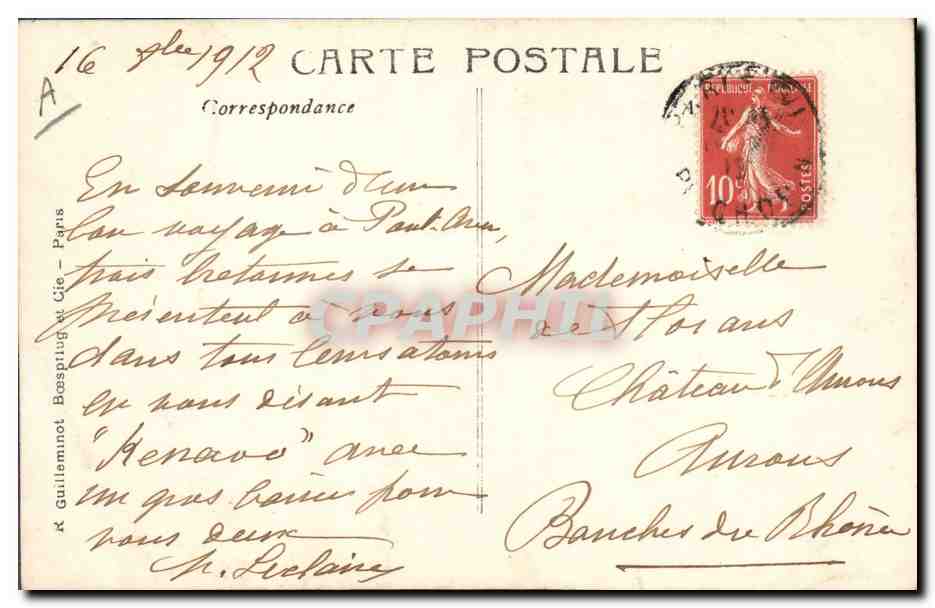 CPA Folklore Bretagne Coiffes  — Verso