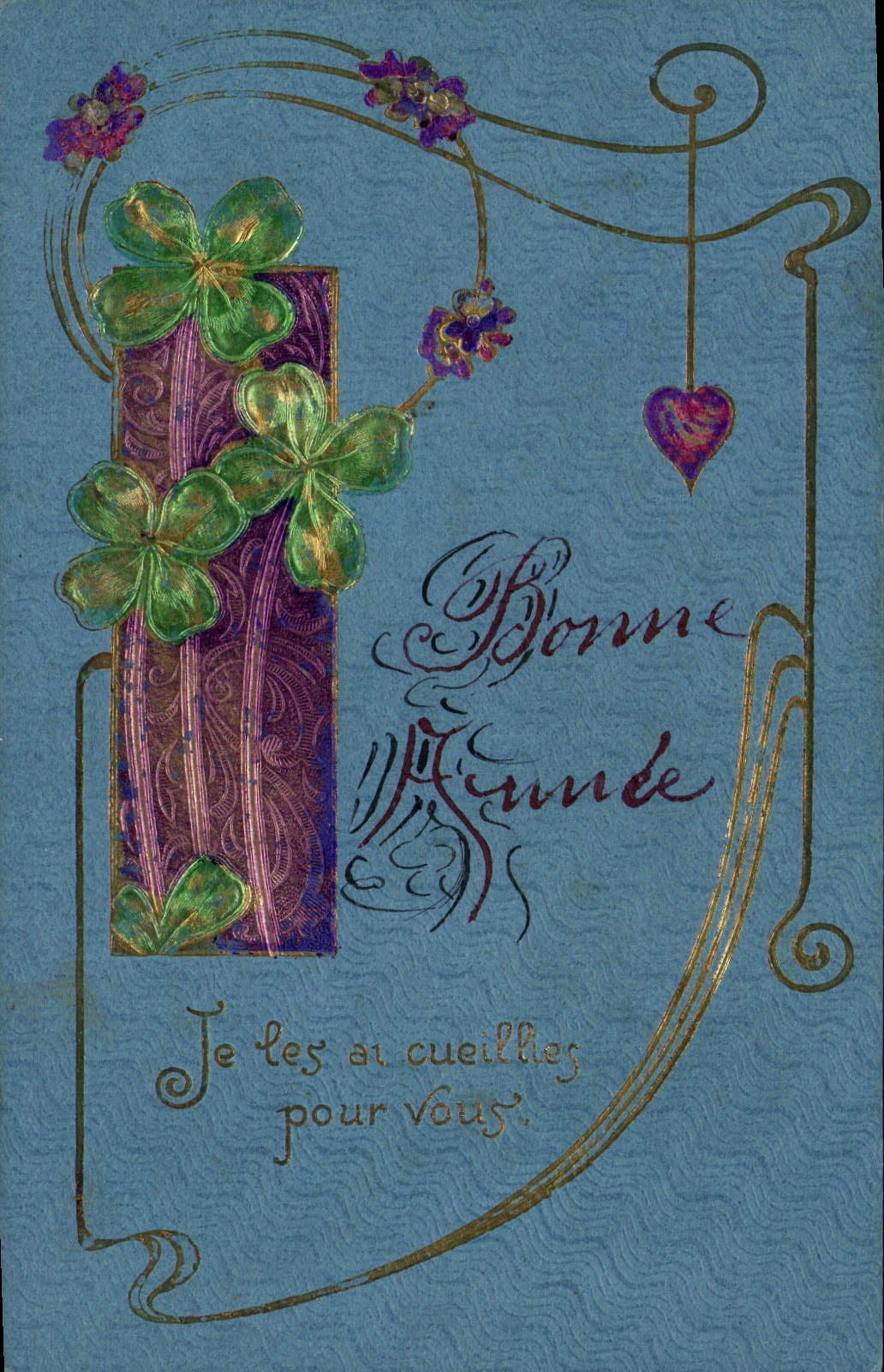 CPA Fantaisie Fleurs Trefles