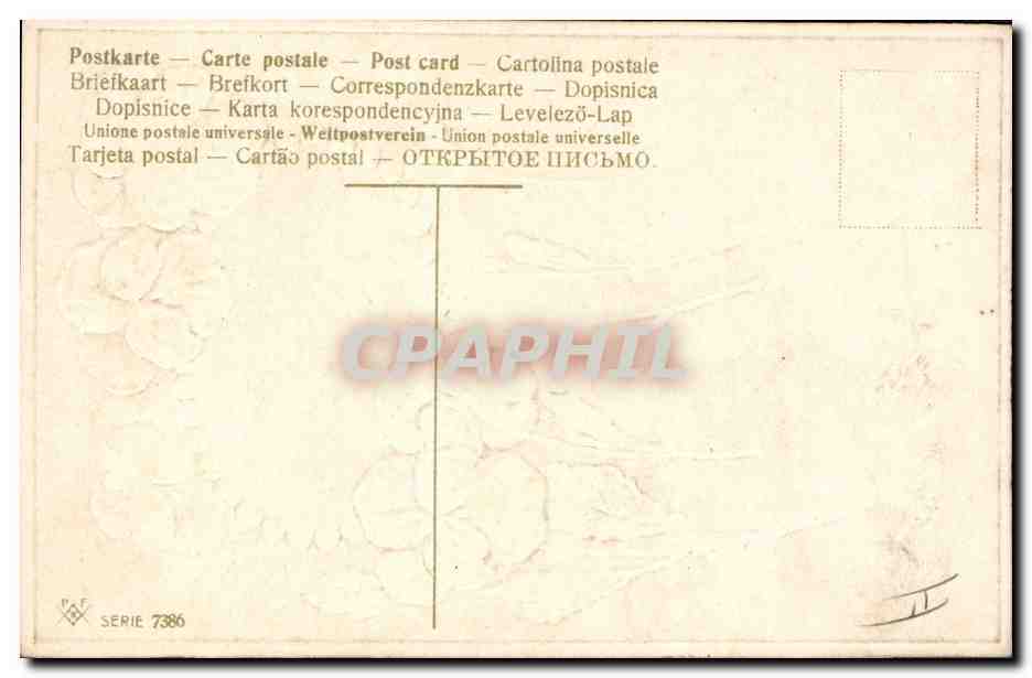 CPA Fantaisie Fleurs  — Rückseite