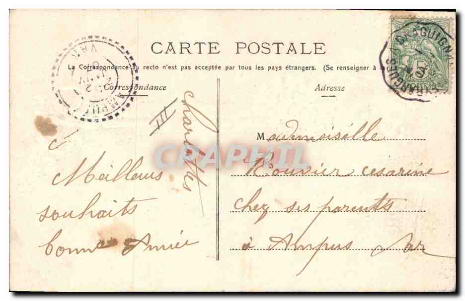 CPA Fantaisie Fleurs  — Verso