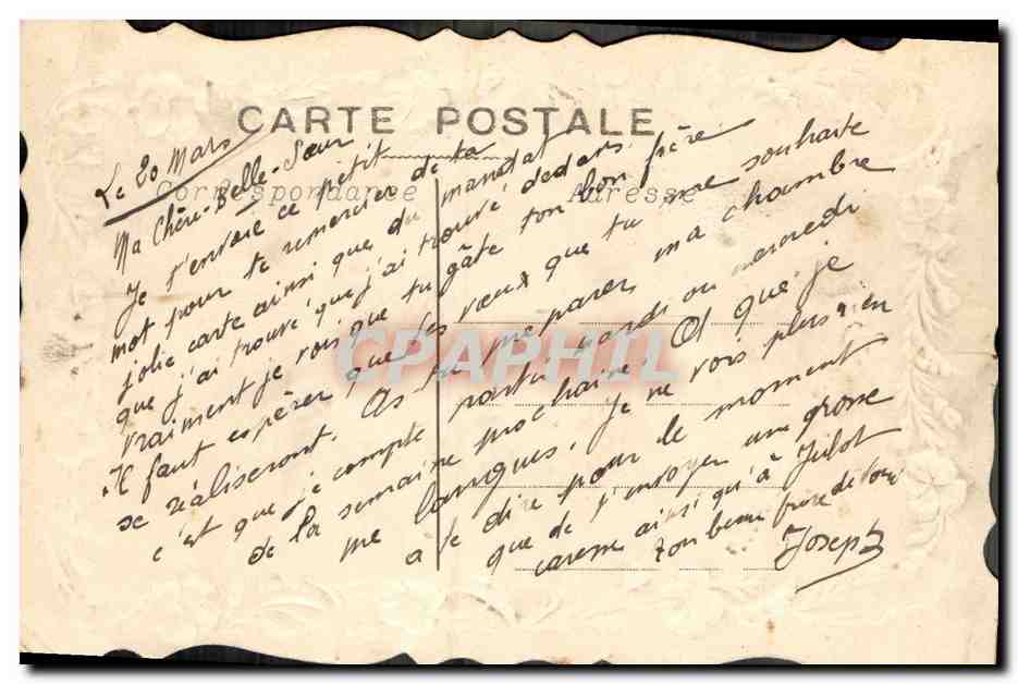 CPA Fantaisie Fleurs — Rückseite
