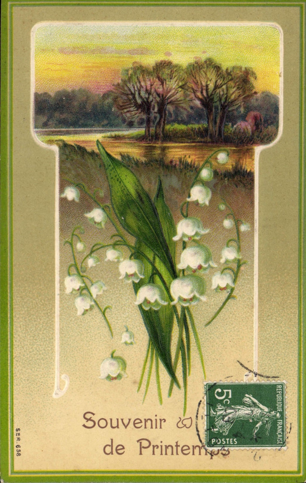 CPA Fantaisie Fleurs Muguet