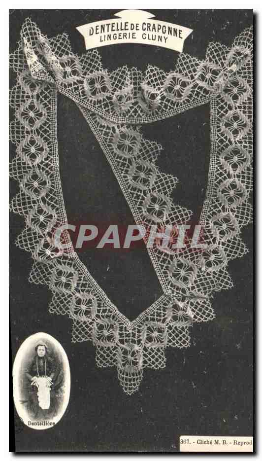 CPA Folklore Dentelle Dentelliere Craponne Lingerie Cluny