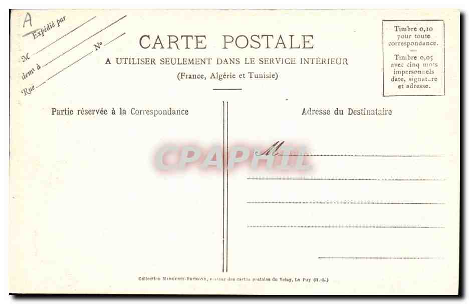 CPA Folklore Dentelle Dentelliere Craponne Lingerie Cluny — Verso
