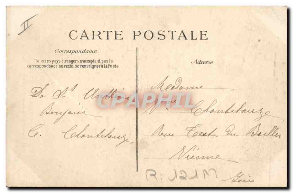 CPA Folklore Dentelle Dentelliere Auvergne Sur le seuil du logis un brin de causette — Verso