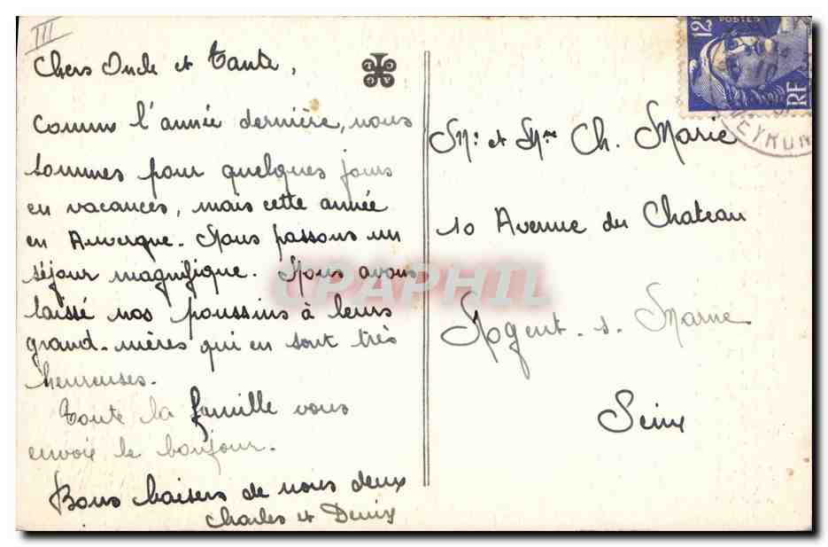 CPA Folklore Dentelle Dentelliere Auvergne Sous l'oeil de maman — Verso