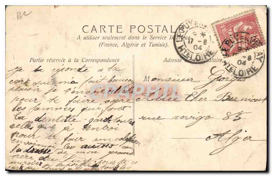 CPA Folklore Dentelle Dentelliere Haute Loire Dentelliere du Velay Petit chapeau — Verso