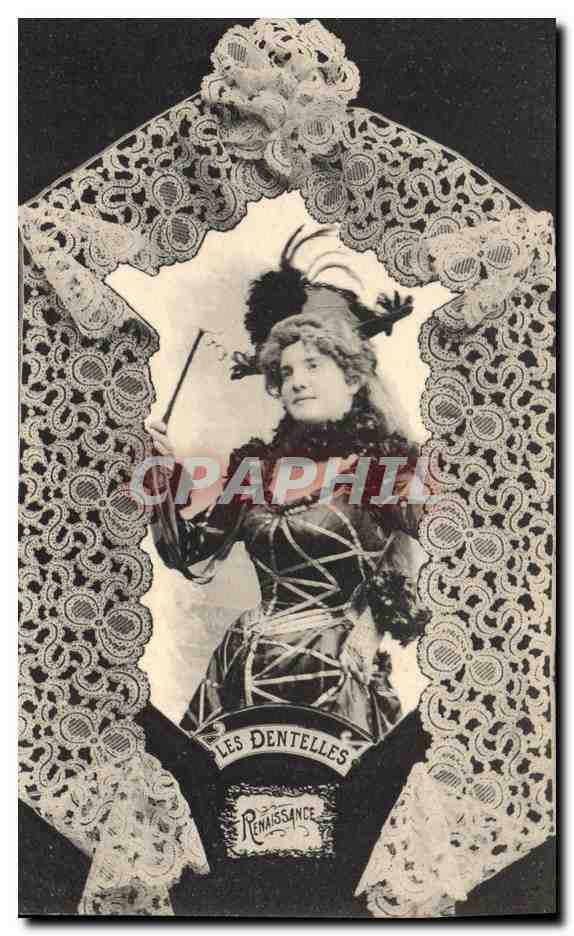 CPA Folklore Dentelle Dentelliere Renaissance