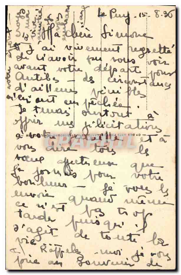 CPA Folklore Dentelle Dentelliere Le Puy Les differentes coiffes du Velay — Verso