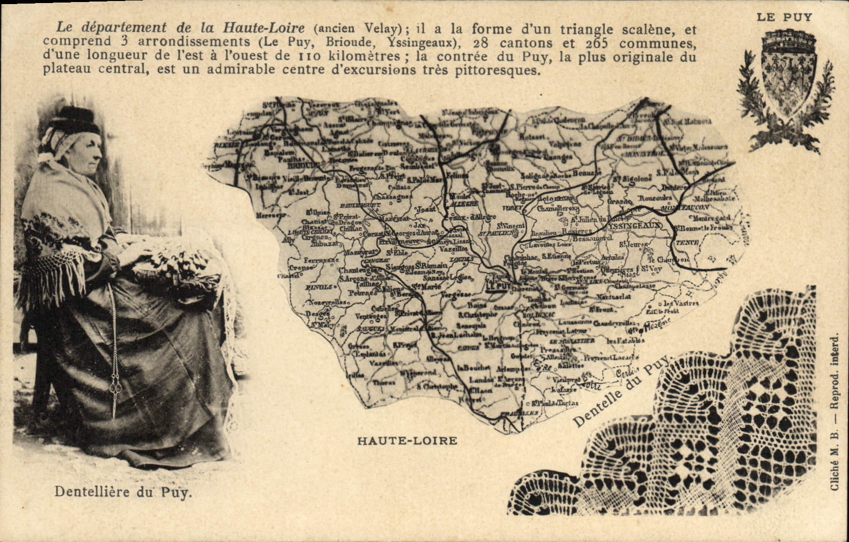 CPA Folklore Dentelle Dentelliere Haute loire Le Puy