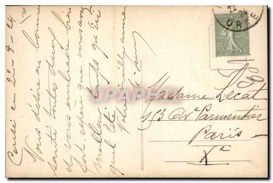 CPA Folklore Dentelle Dentelliere Point d'Alencon — Verso