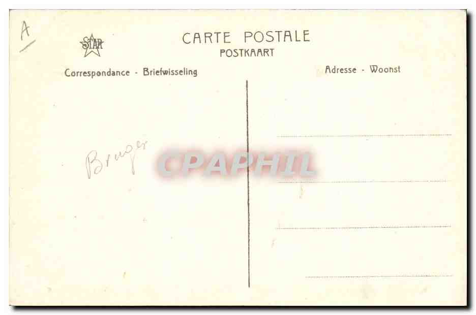 CPA Folklore Dentelle Dentelliere Bruges — Verso