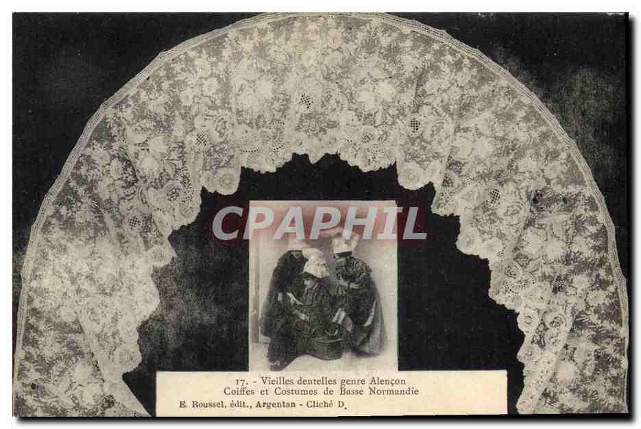 CPA Folklore Dentelle Dentelliere Vieilles dentelles genre Alencon Normandie
