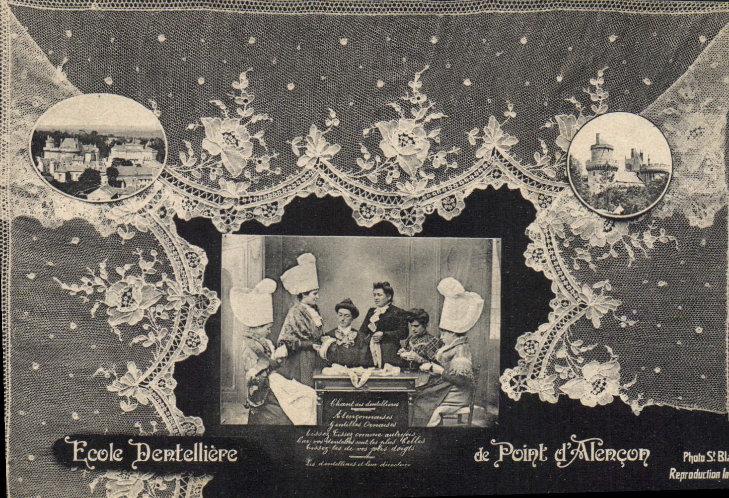 CPA Folklore Dentelle Ecole Dentelliere de Point d'Alencon