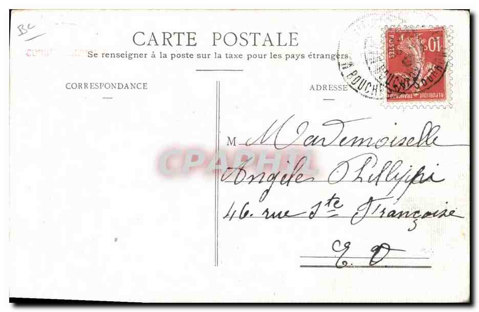 La Pêche — Illustration d'une femme sous un pommier — Éditeur : C. D. (signature visible) — N° de série : 2 — Reverso
