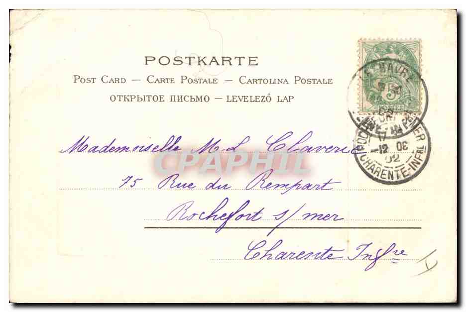 CPA Fantaisie Enfant Ange Agneau  — Rückseite