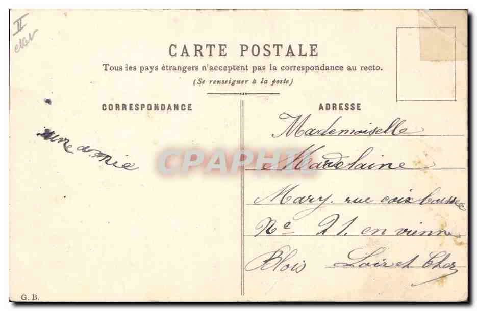 CPA Fantaisie Homme 1er Avril Poisson  — Verso
