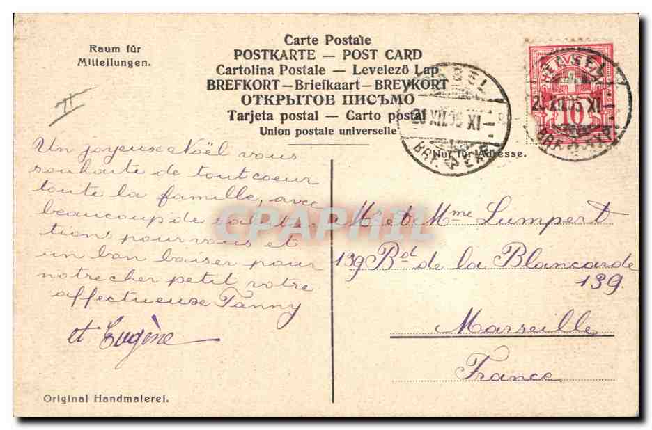 CPA Fantaisie Femme Noel  — Verso