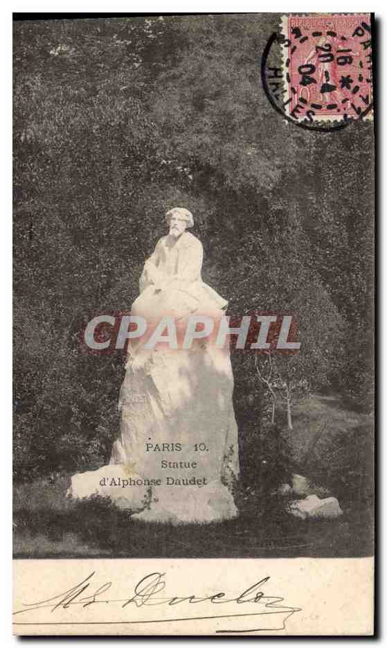 CPA Paris Statue d'Alphonse Daudet 