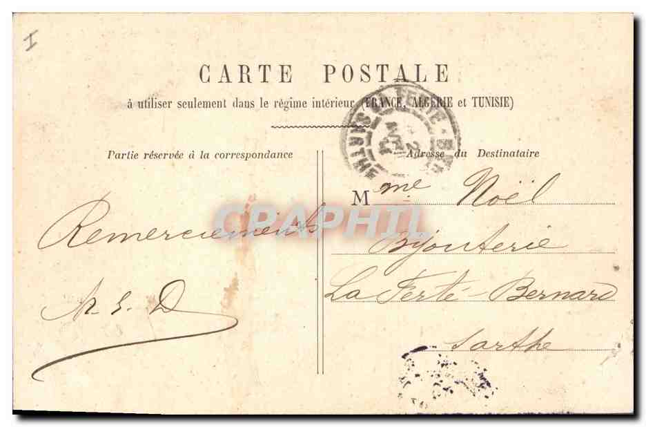 CPA Paris Statue d'Alphonse Daudet  — Verso
