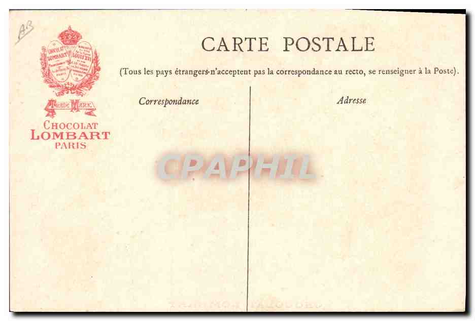Daniel de Foë — Publiciste & romancier 1661-1731 — Chocolat Lombart — Verso