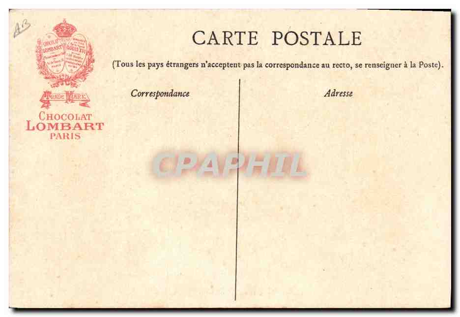 La Fontaine — Poète & Romancier 1621-1695 — Chocolat Lombart — Verso