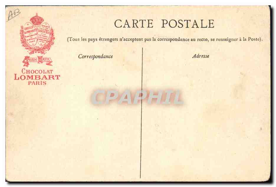Alexandre Dumas père — romancier et auteur dramatique — Chocolat Lombart — Verso
