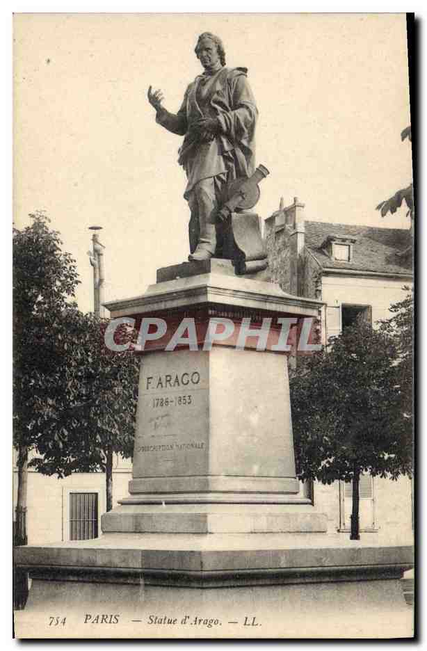 CPA Paris Statue d'Arago 