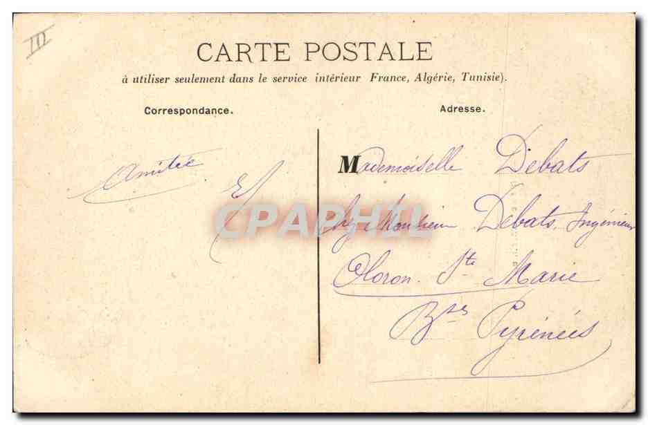 CPA Madame de Lamartine  — Verso
