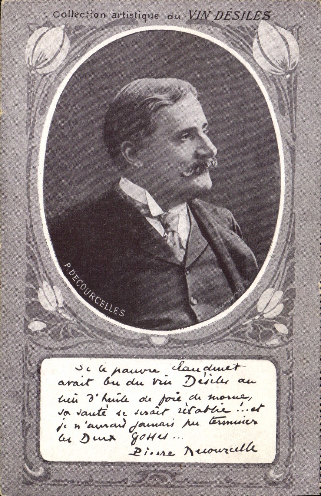 Portrait de M. Vin Désiles — Collection artistique du VIN DÉSILES — P. Decourcelles