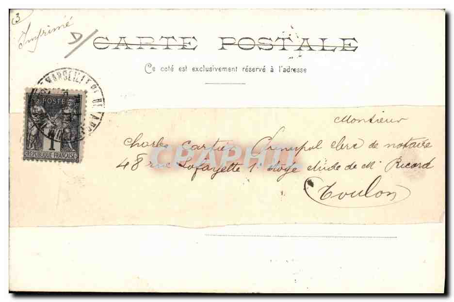 CPA Edmond Rostand Auteur de l'Aiglon  — Verso