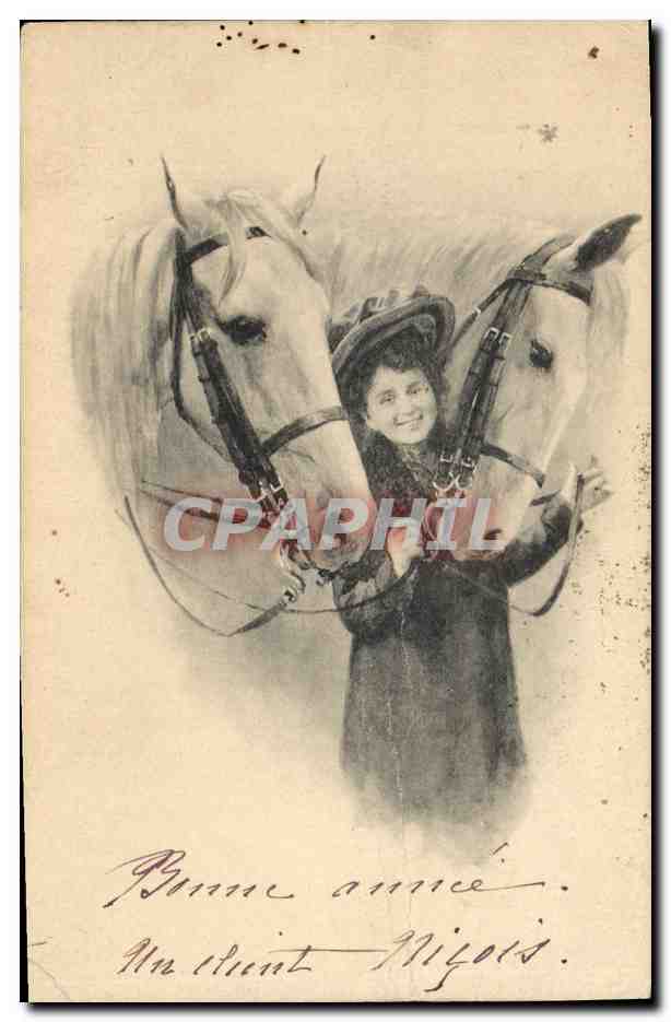 CPA Cheval Equitation Hippisme Femme