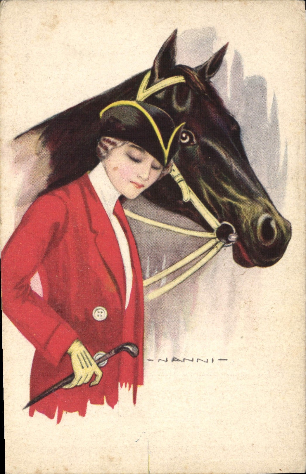Jeune femme en tenue de cheval — éditeur Rev.Stampa Milano — n° 257-3