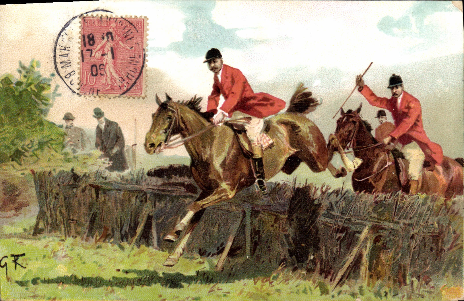 Chasse à courre — saut d'obstacles — éditeur GFR, n°3029