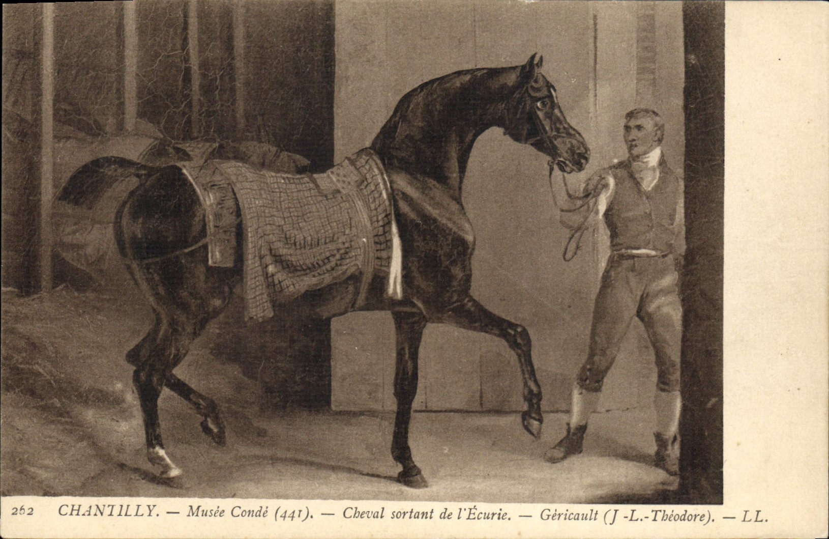 Chantilly — Musée Condé — Cheval sortant de l'Écurie — Géricault (J.-L.-Théodore) — LL.