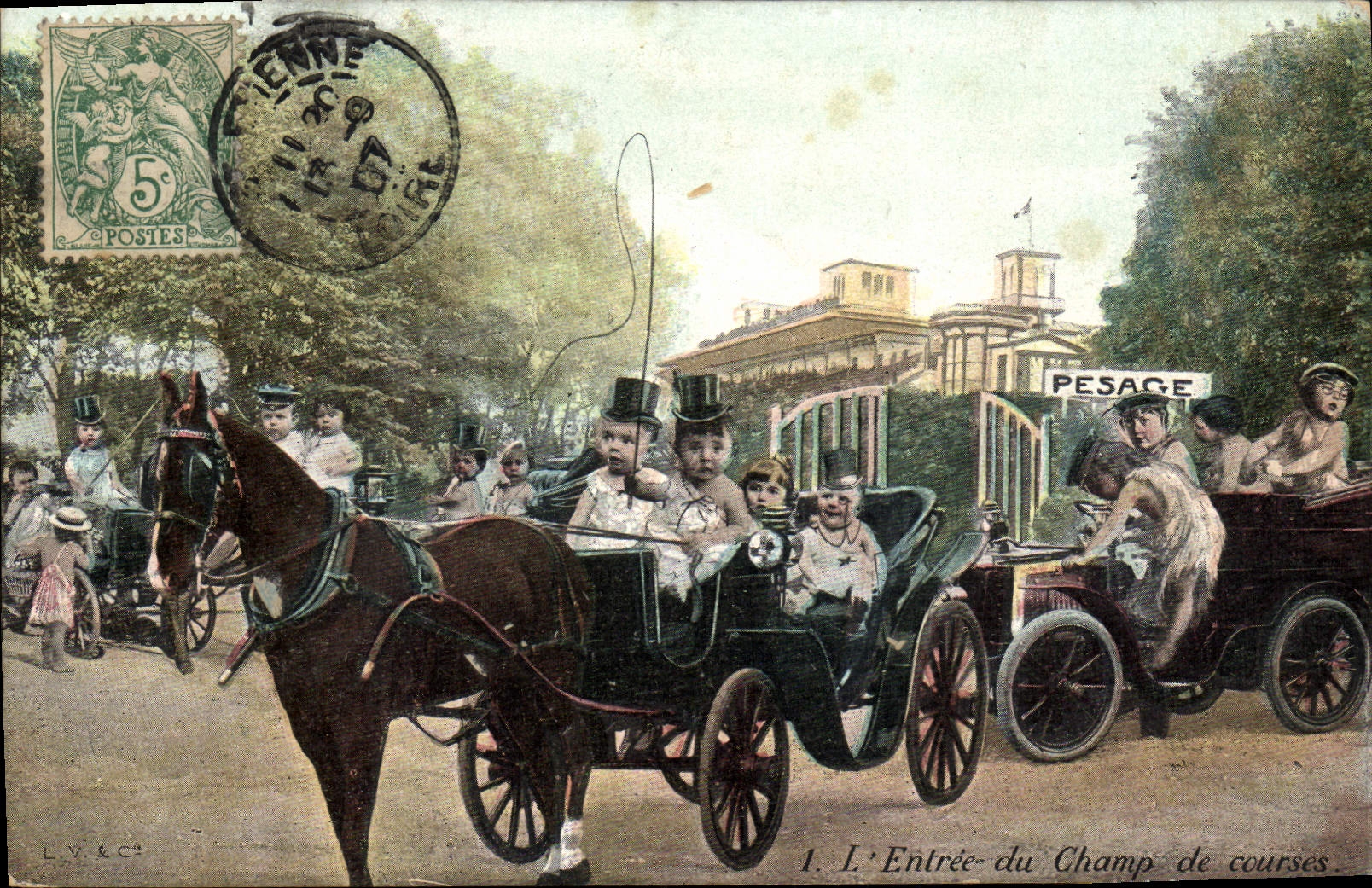 Entrée du Champ de courses — Paris — éditeur L.V.&C°, n°1