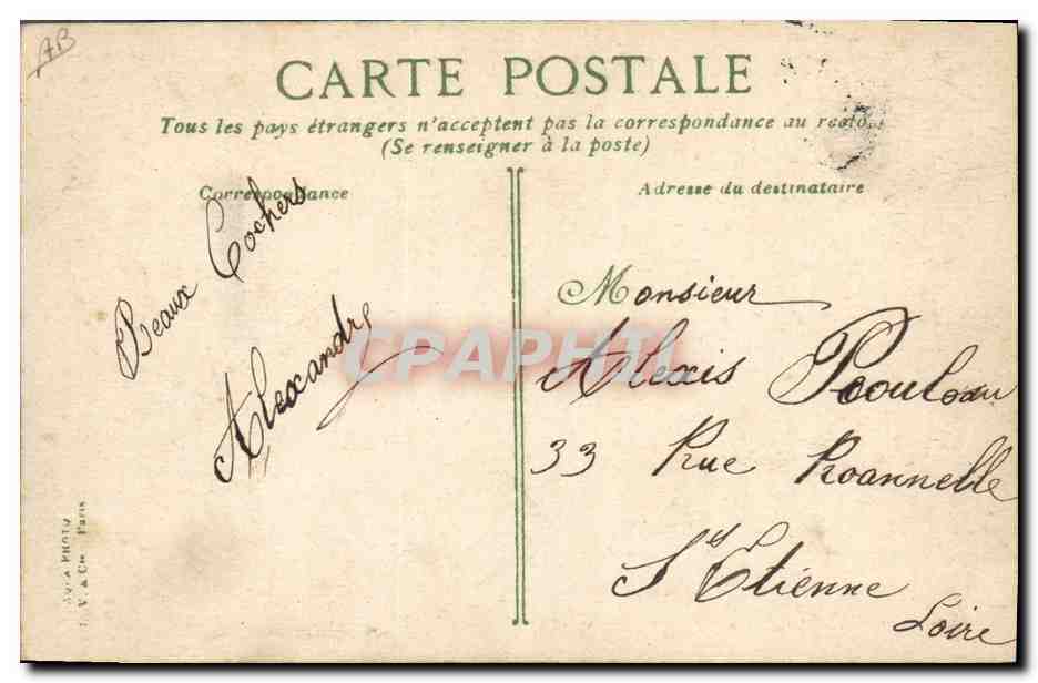 Entrée du Champ de courses — Paris — éditeur L.V.&C°, n°1 — Verso