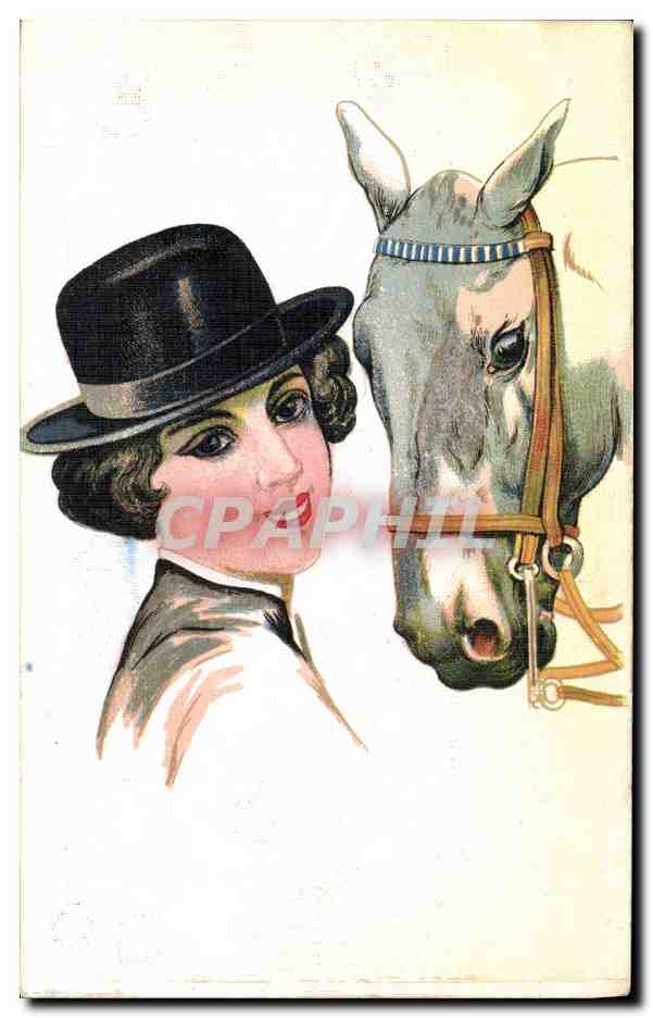 CPA Cheval Equitation Hippisme Femme