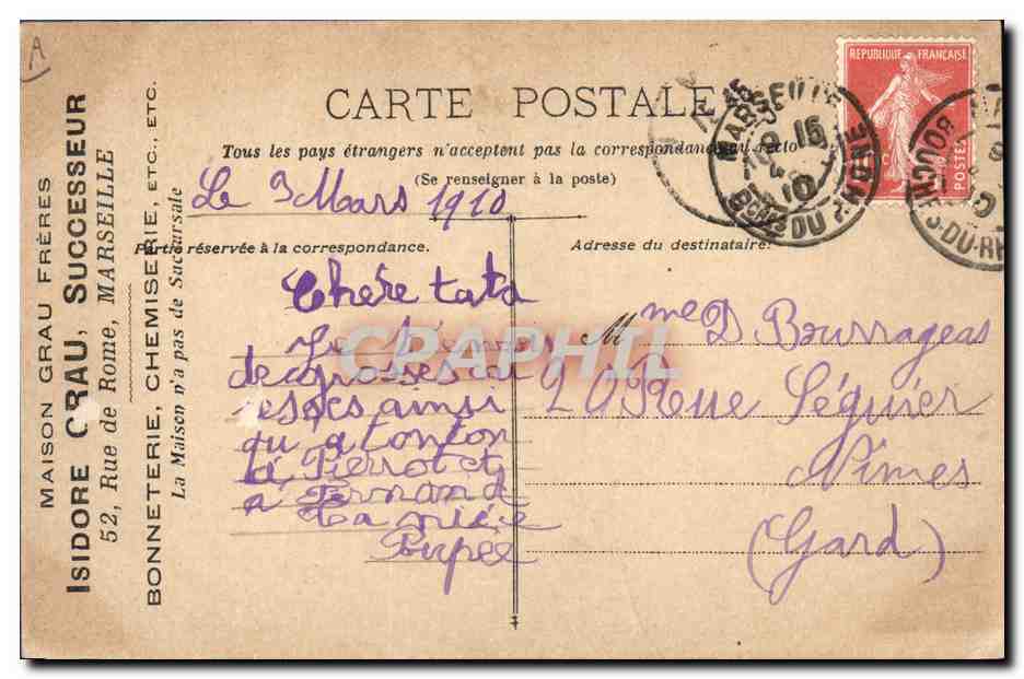 CPA Cheval Equitation Hippisme Sauts d'obstacles Eugene Chaperon — Verso