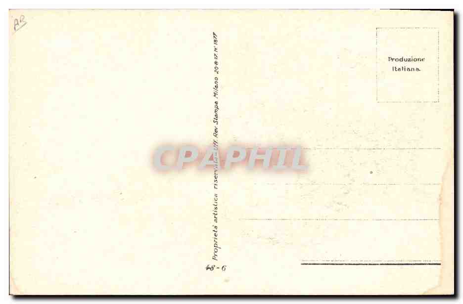 Jeune femme et cheval — illustration — C. Mauro, série 48-6 — Verso