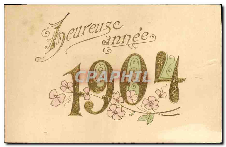 CPA Fantaisie Fleurs Annee 1904 