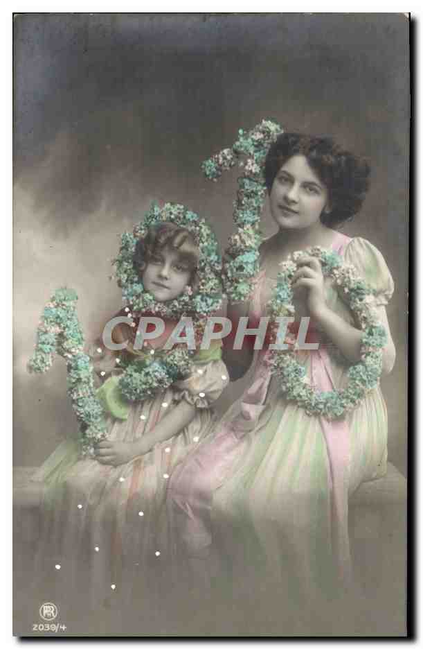 CPA Fantaisie Fleurs Annee 1910 Femme 