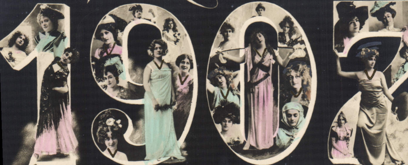 CPA Fantaisie Fleurs Annee 1907 Femmes 