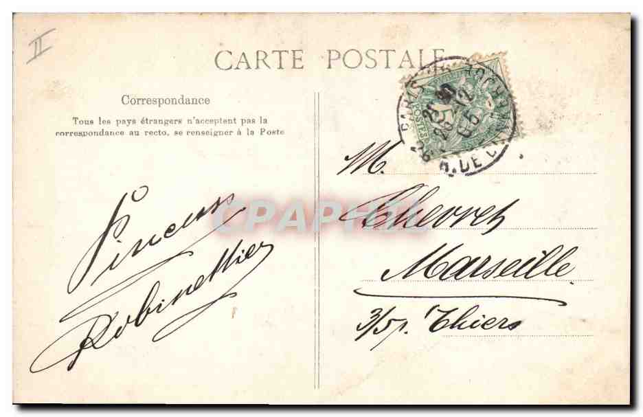 CPA Fantaisie Fleurs Annee 1906 Paris  — Verso