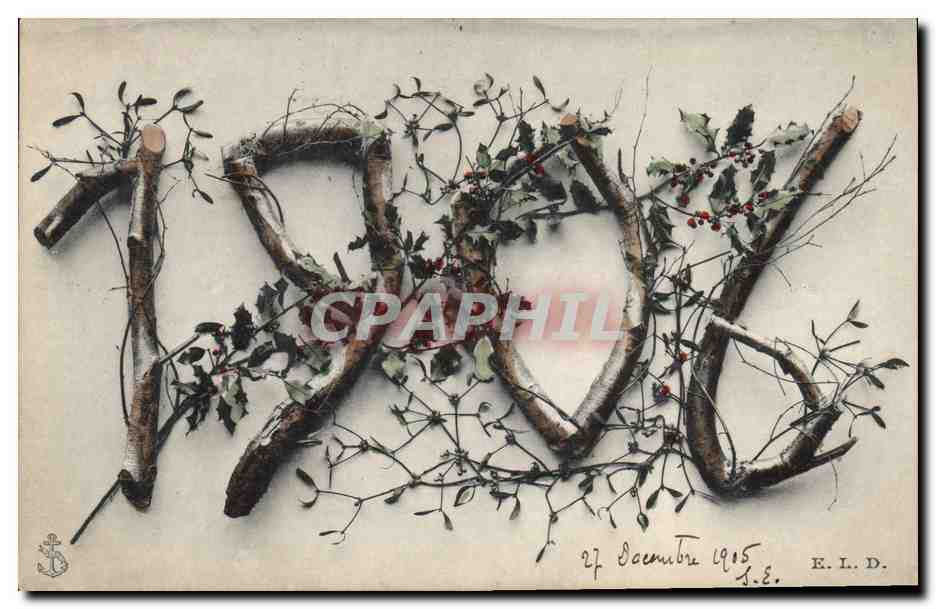 CPA Fantaisie Fleurs Annee 1906 