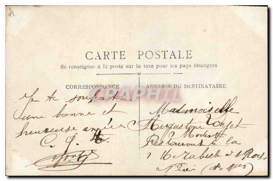 Femme à la fenêtre — année 1909 — éditeur non visible — Reverso