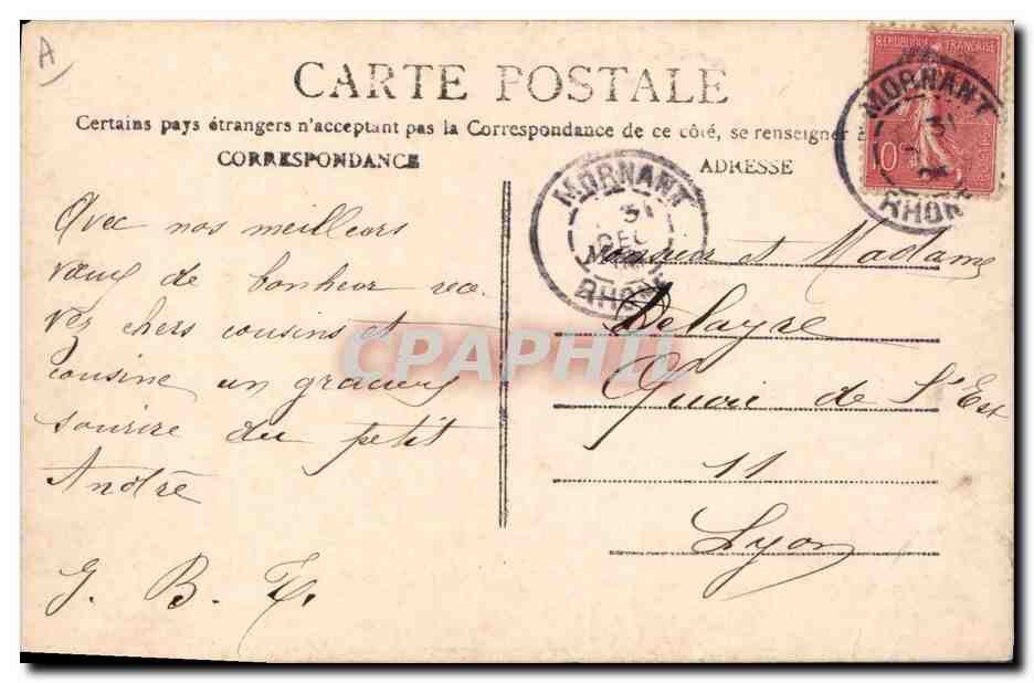 CPA Fantaisie Fleurs Annee 1907 Femmes  — Verso