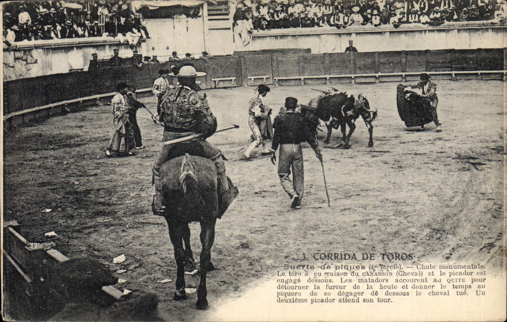 CPA Corrida Course de taureaux Suerte de piques 