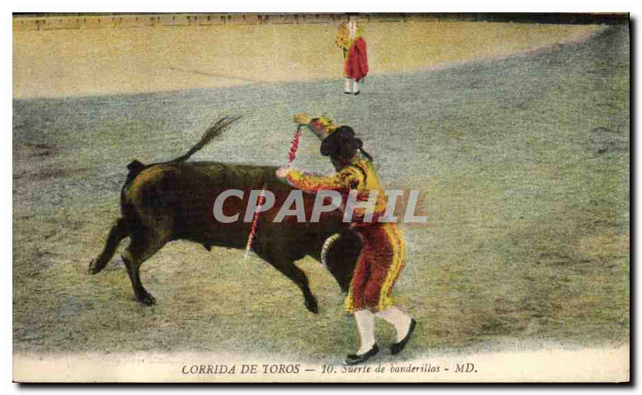 CPA Corrida Course de taureaux Suerte de banderillas 